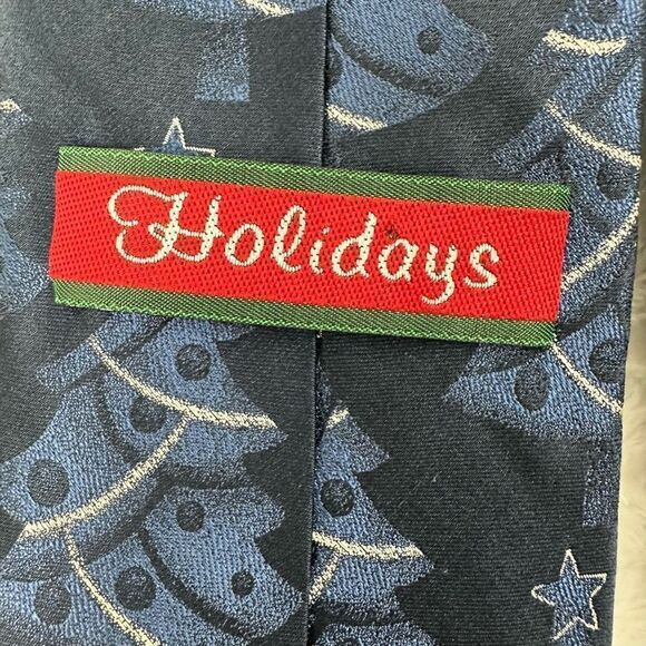 Holidays Blue Christmas Trees Tie - Picture 4 of 6